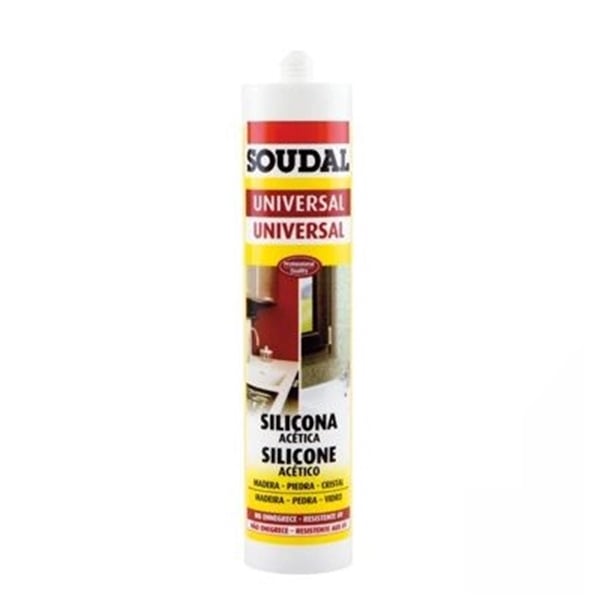 Silicona Acetica Multiusos Blanca 280ml Ref.12103184 Soudal